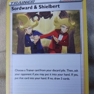 A sordward and shielbert trainer card